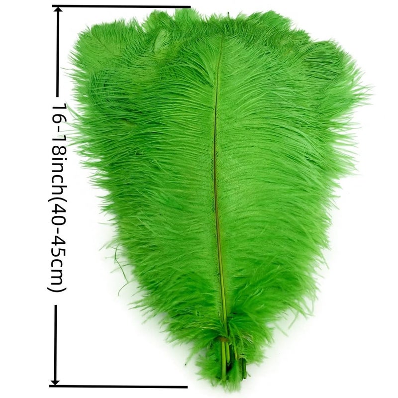 Sowder 5pcs Ostrich Feathers 16-18inch(40-45cm) Home Wedding Decoration(Lime Green) - Image 3